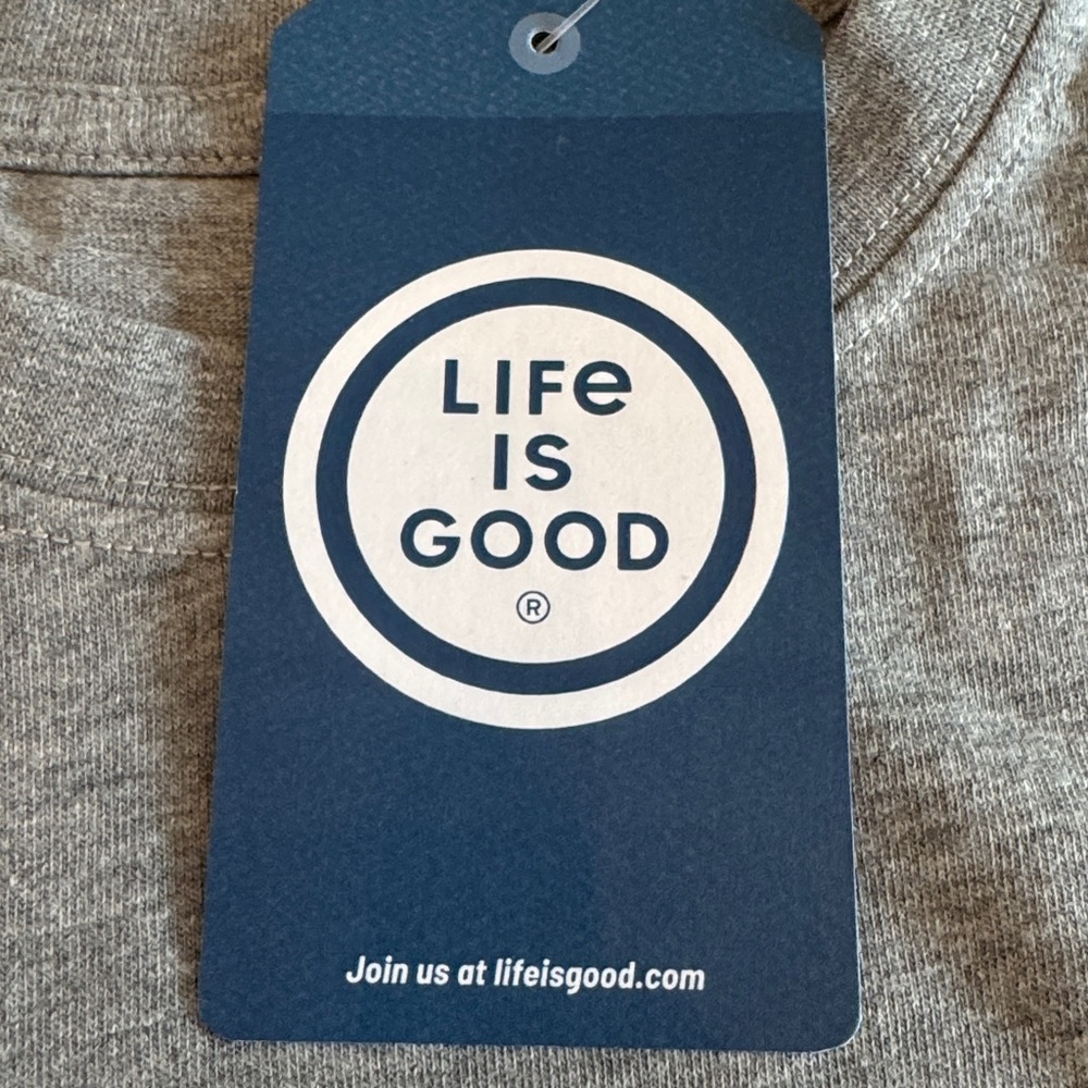 Life is Good “Peace Love Dogs” Crusher Tee Shirt Size: large Color: gray - Picture 6 of 11